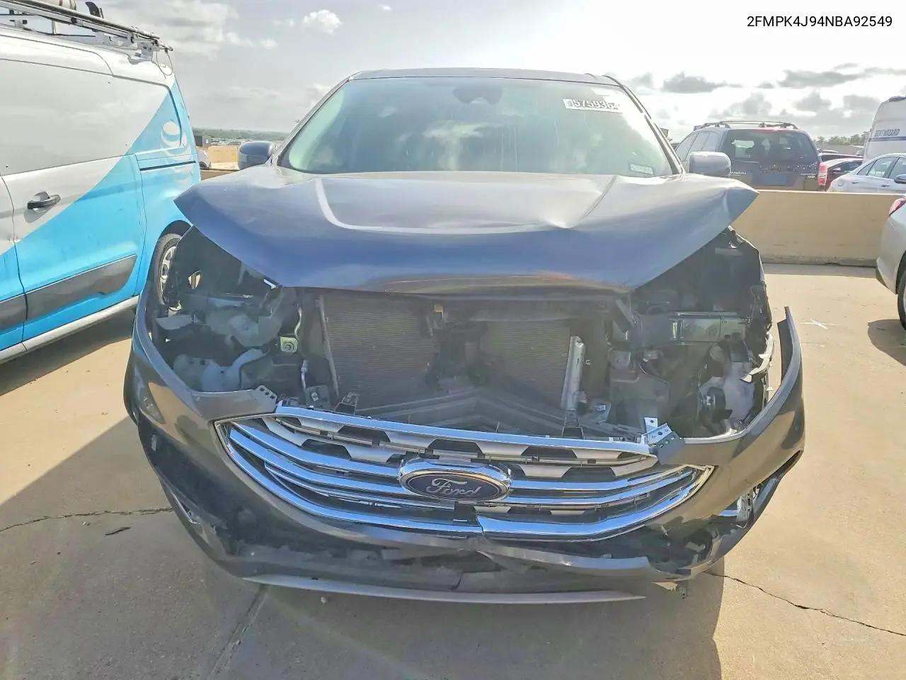 2022 Ford Edge Sel VIN: 2FMPK4J94NBA92549 Lot: 57593646