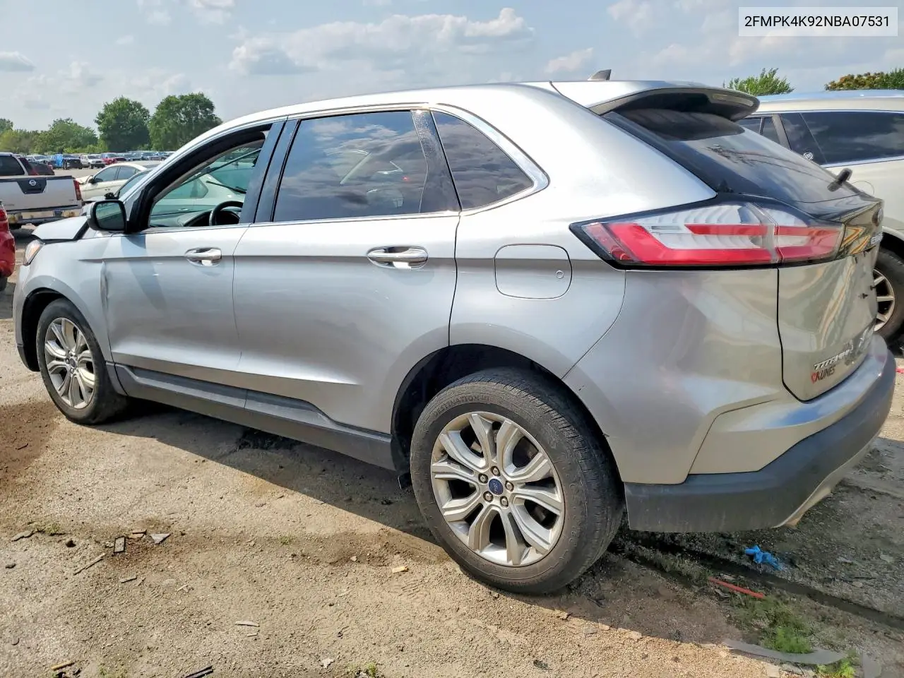 2022 Ford Edge Titanium VIN: 2FMPK4K92NBA07531 Lot: 61503676
