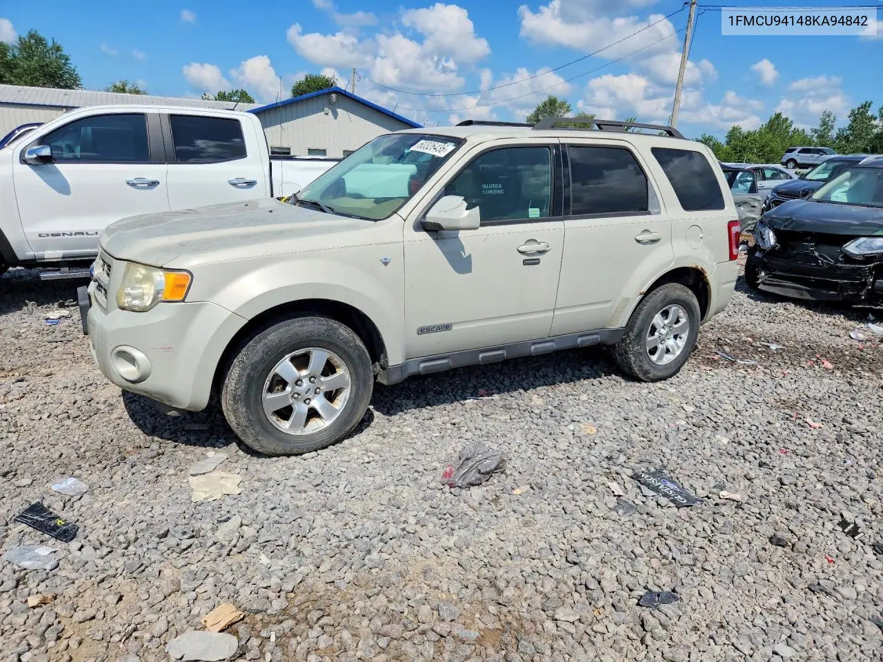 2008 Ford Escape VIN: 1FMCU94148KA94842 Lot: 60326436