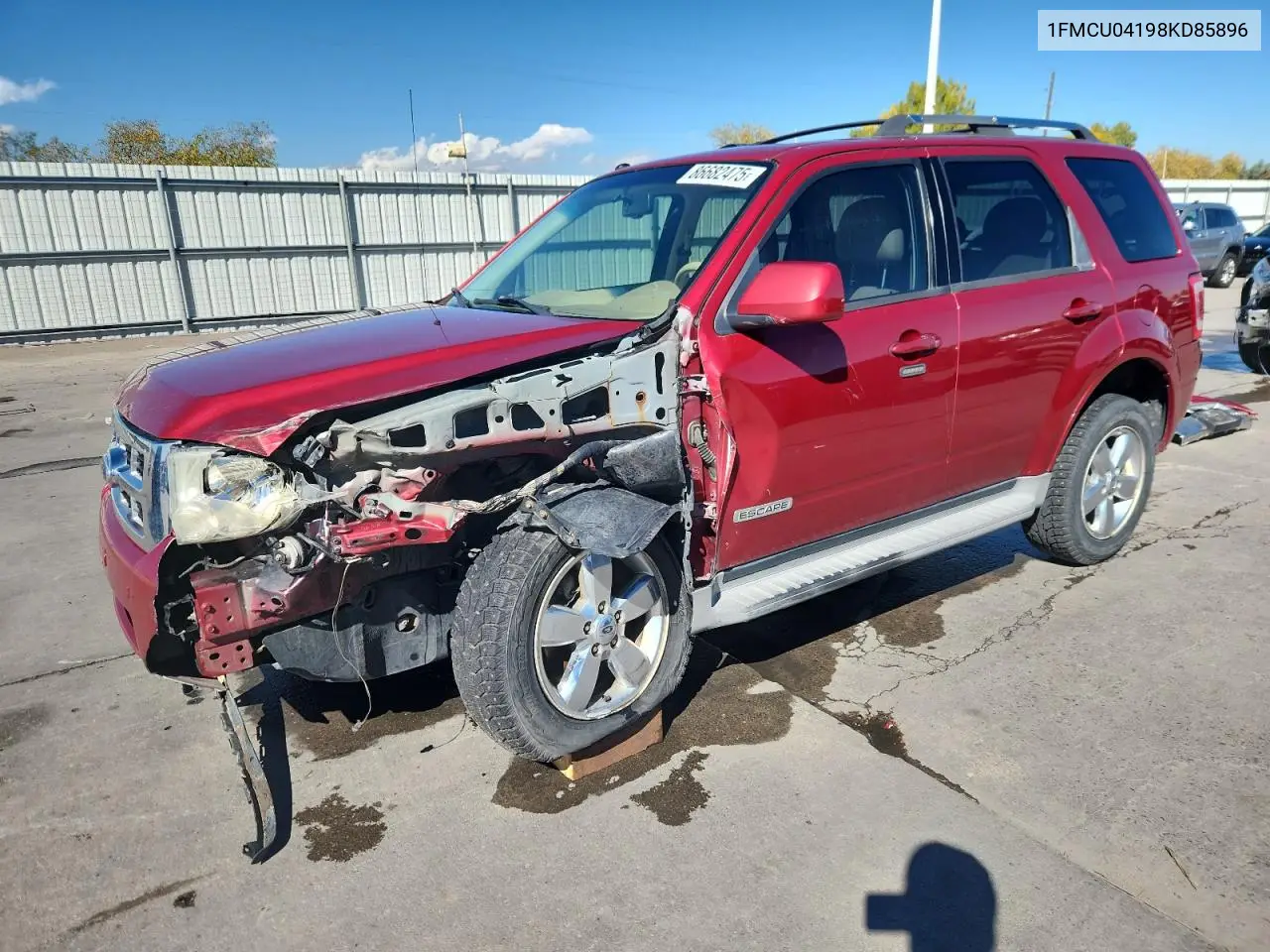 1FMCU04198KD85896 2008 Ford Escape Limited