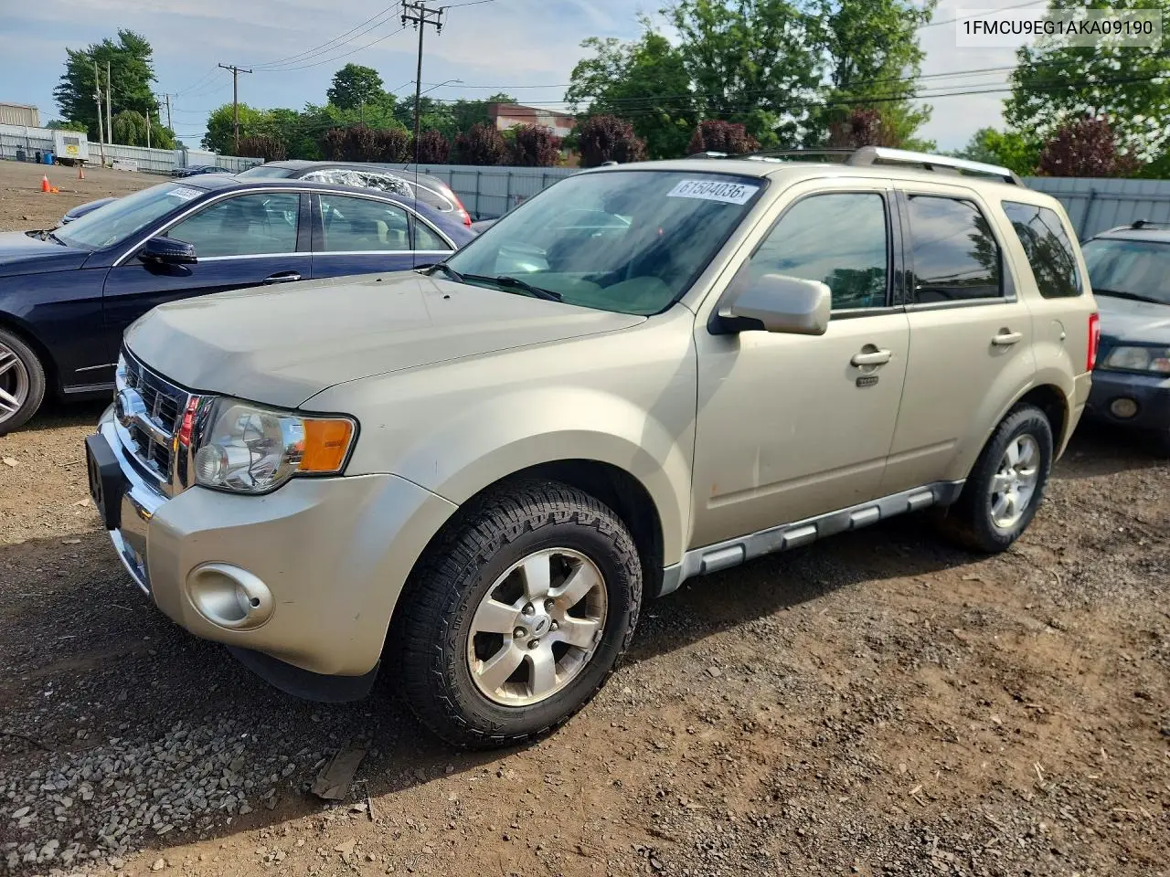 2010 Ford Escape Limited VIN: 1FMCU9EG1AKA09190 Lot: 61504036
