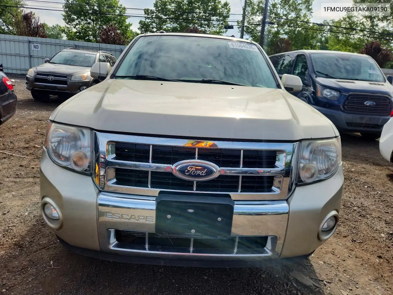 2010 Ford Escape Limited VIN: 1FMCU9EG1AKA09190 Lot: 61504036