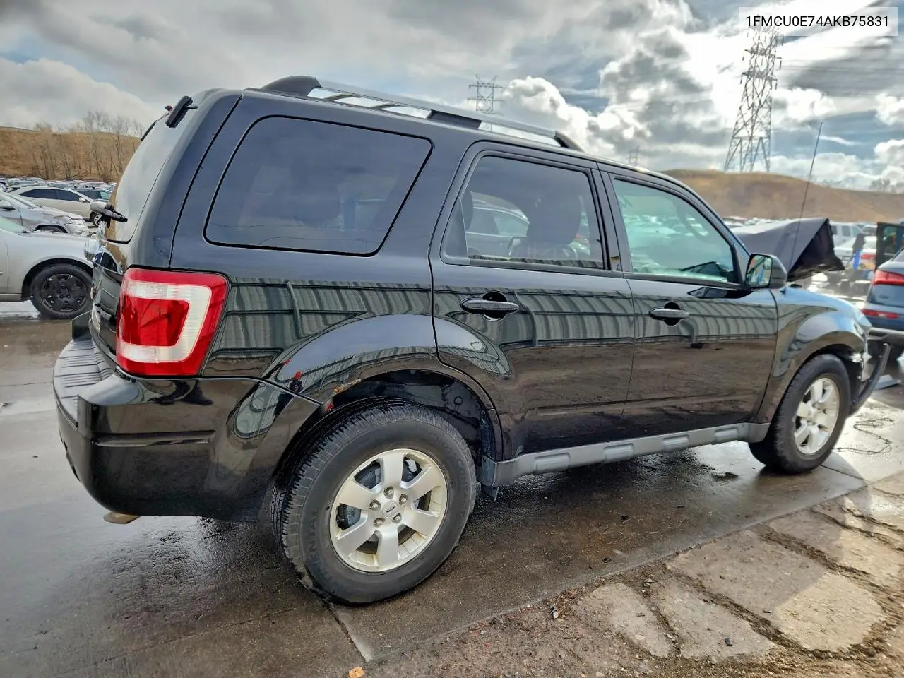 1FMCU0E74AKB75831 2010 Ford Escape Limited