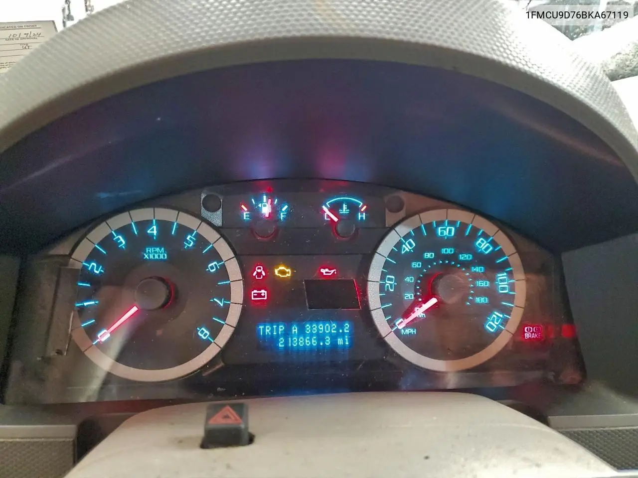 1FMCU9D76BKA67119 2011 Ford Escape Xlt