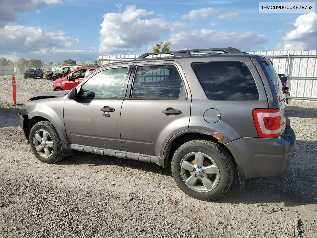 1FMCU9DG0CKB78752 2012 Ford Escape Xlt
