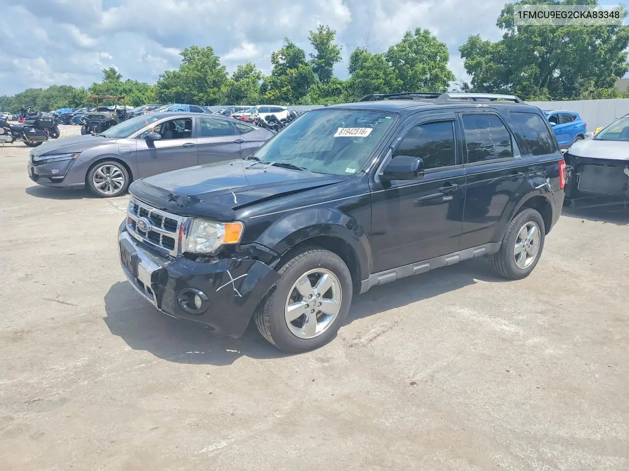 2012 Ford Escape Limited VIN: 1FMCU9EG2CKA83348 Lot: 61942516