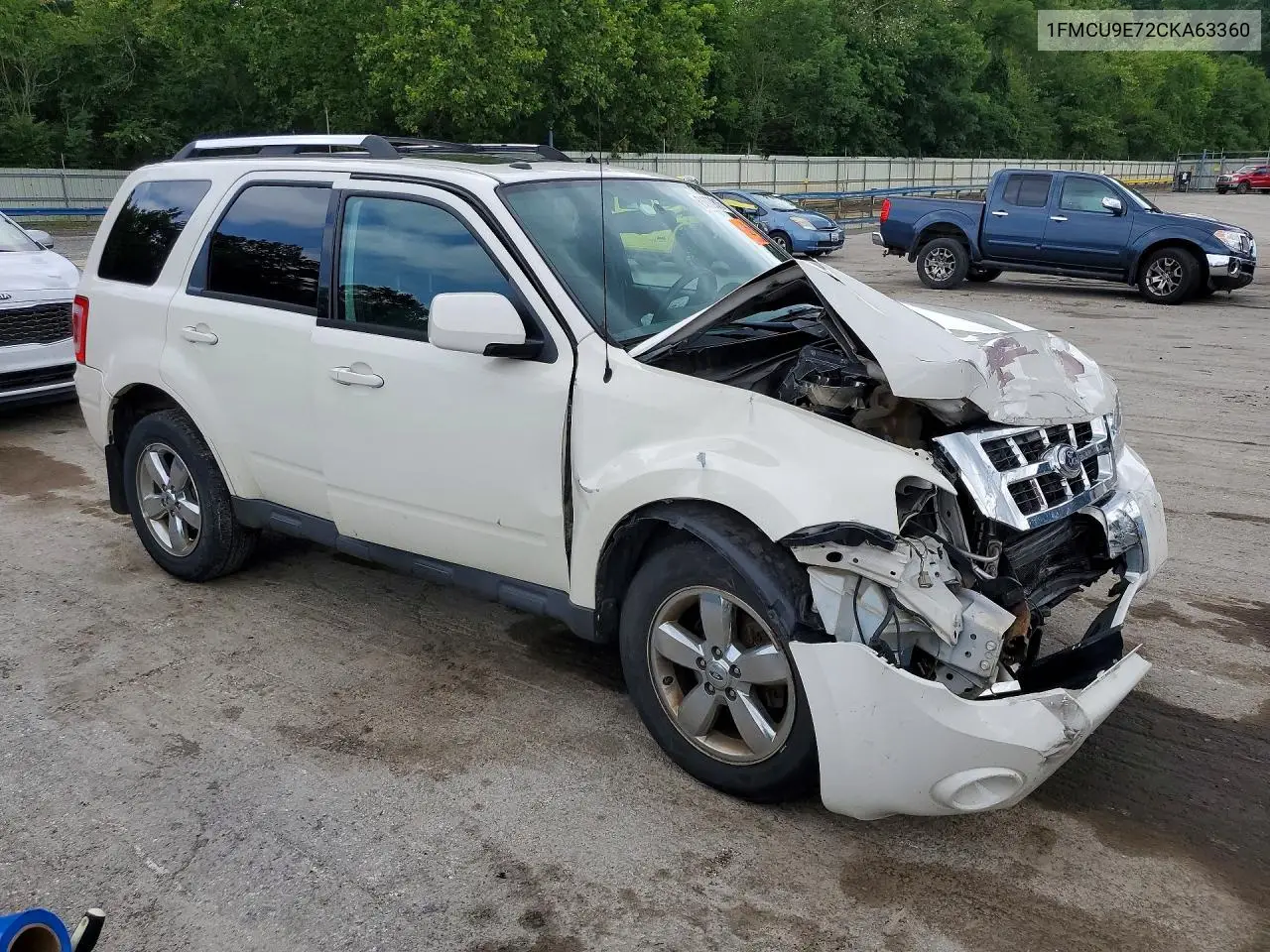 2012 Ford Escape Limited VIN: 1FMCU9E72CKA63360 Lot: 61980616
