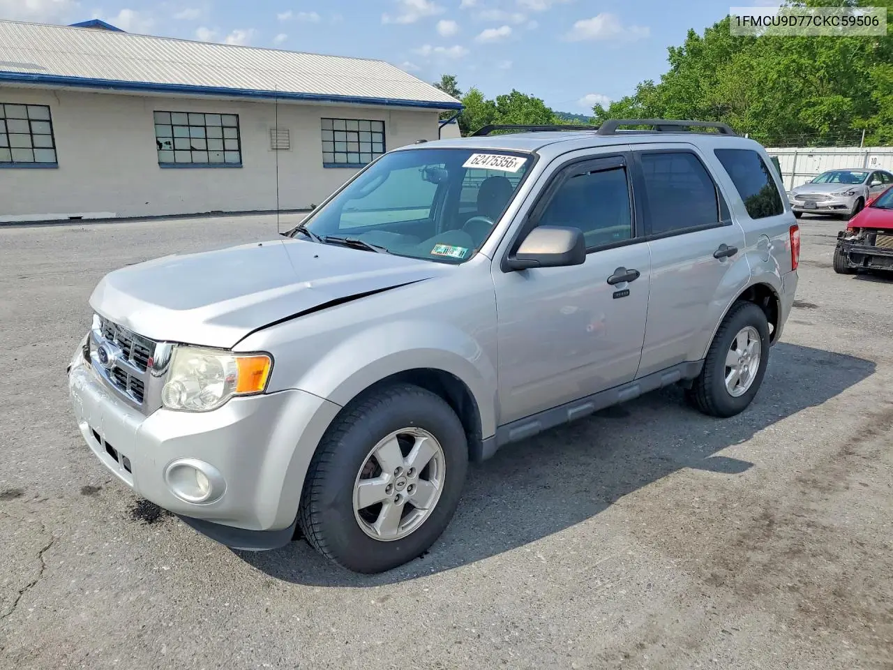 2012 Ford Escape Xlt VIN: 1FMCU9D77CKC59506 Lot: 62475356