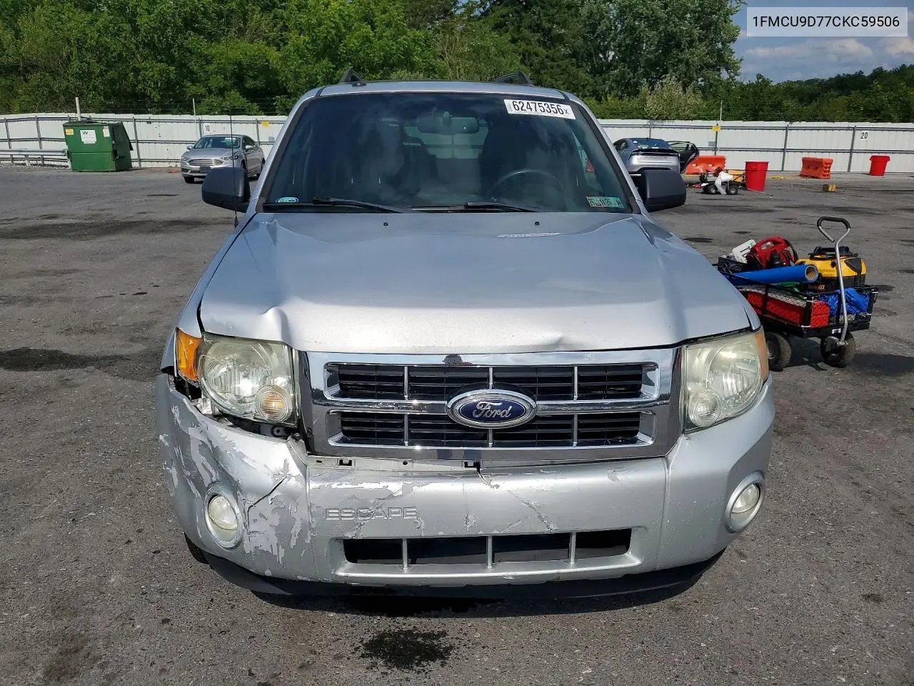 2012 Ford Escape Xlt VIN: 1FMCU9D77CKC59506 Lot: 62475356