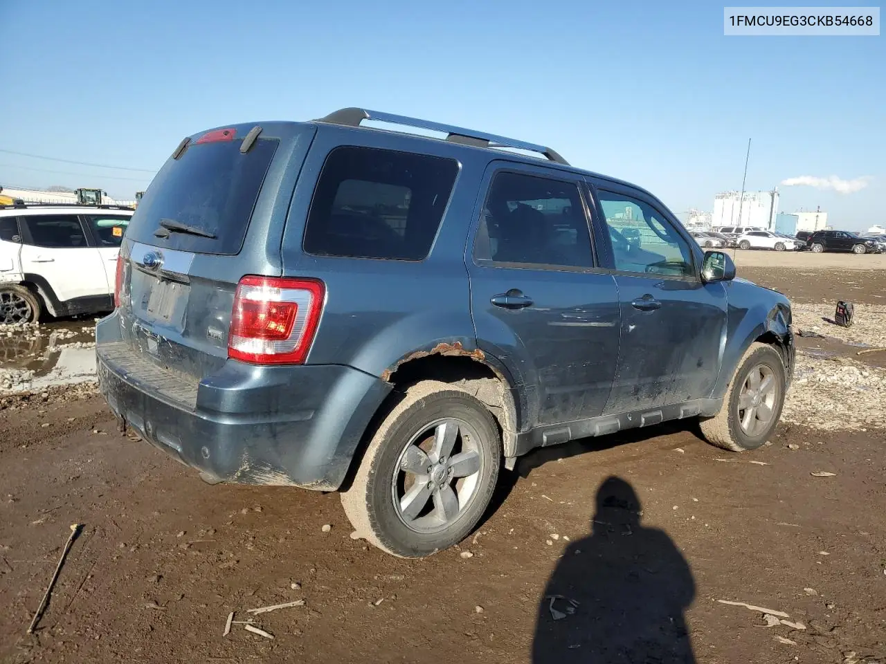 1FMCU9EG3CKB54668 2012 Ford Escape Limited