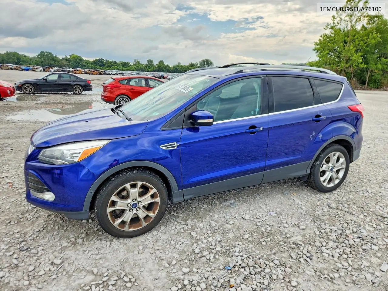 2014 Ford Escape Titanium VIN: 1FMCU0J95EUA76100 Lot: 61728826