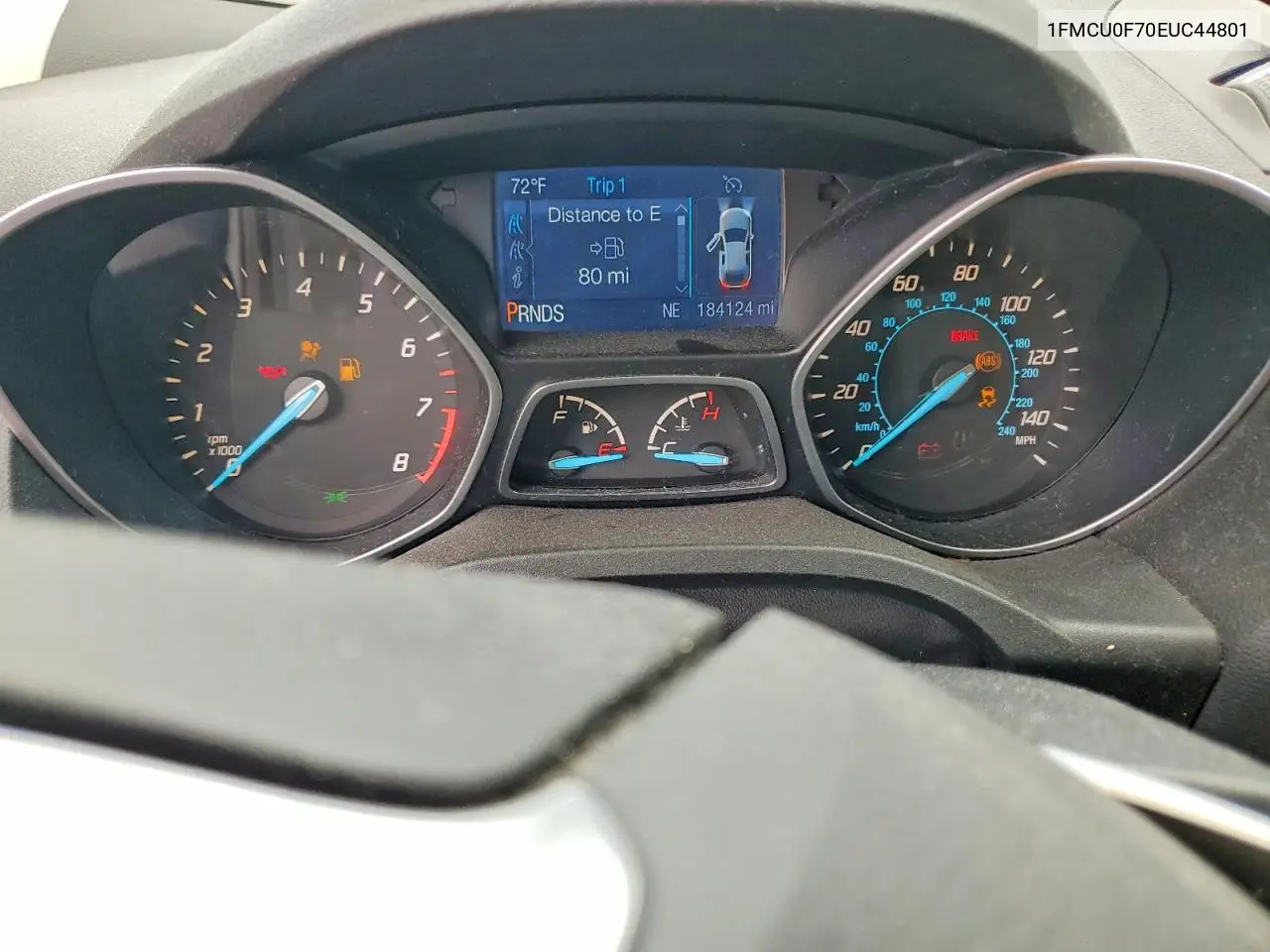 1FMCU0F70EUC44801 2014 Ford Escape S