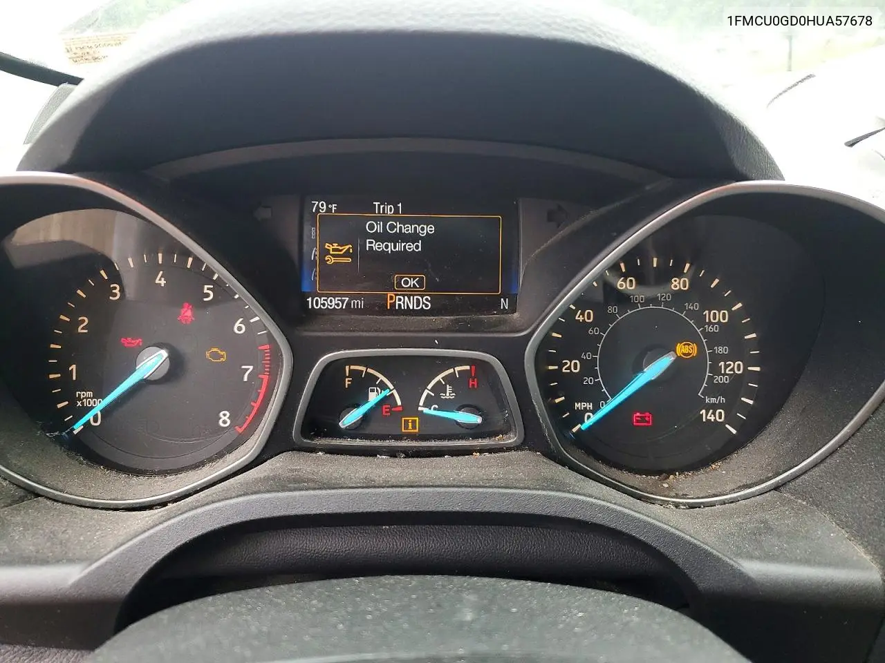 2017 Ford Escape VIN: 1FMCU0GD0HUA57678 Lot: 61915336