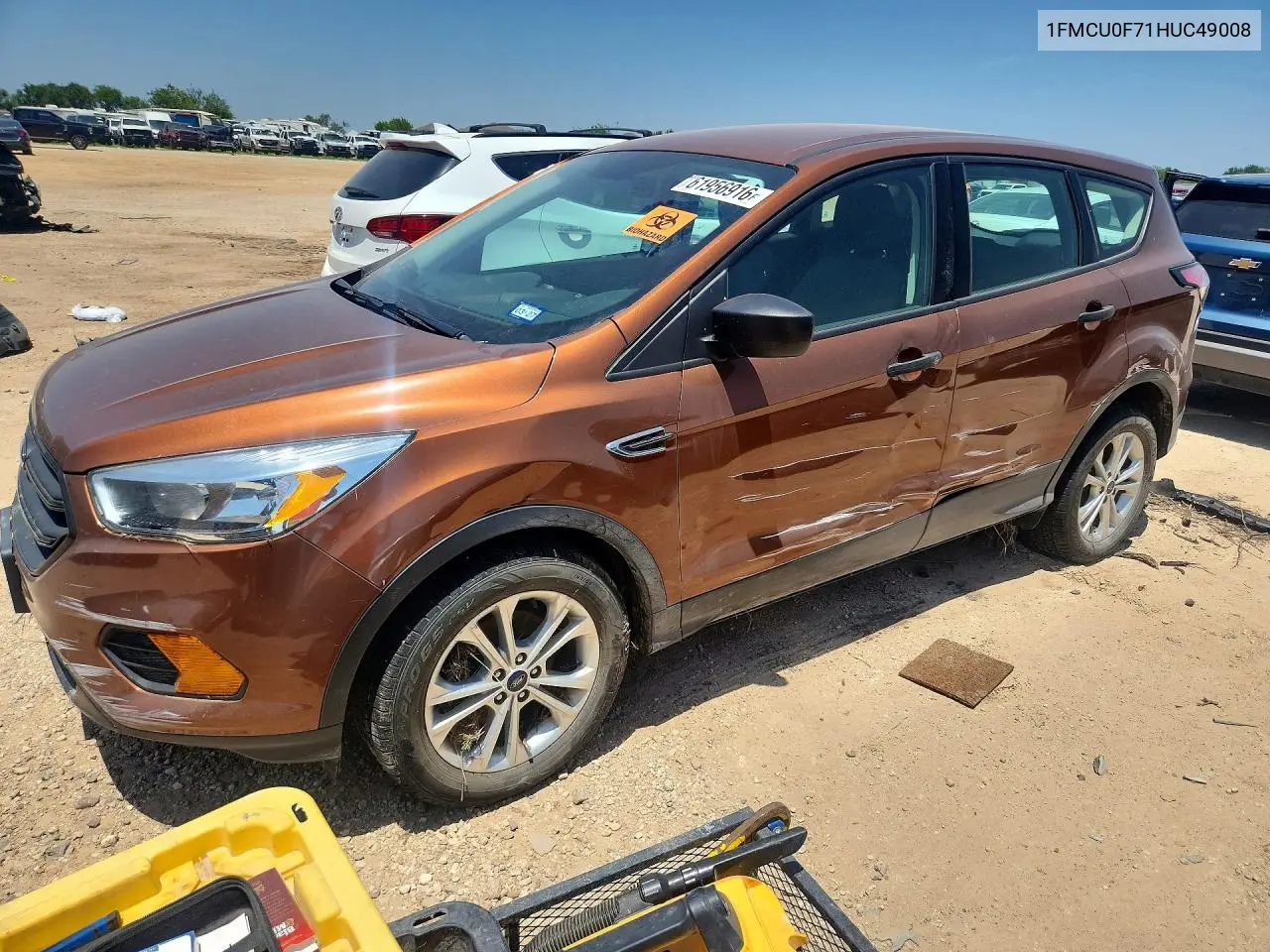 2017 Ford Escape S VIN: 1FMCU0F71HUC49008 Lot: 61956916