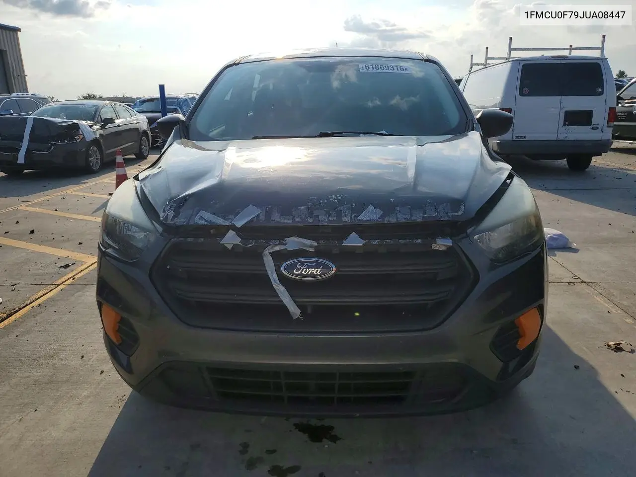 2018 Ford Escape S VIN: 1FMCU0F79JUA08447 Lot: 61869316
