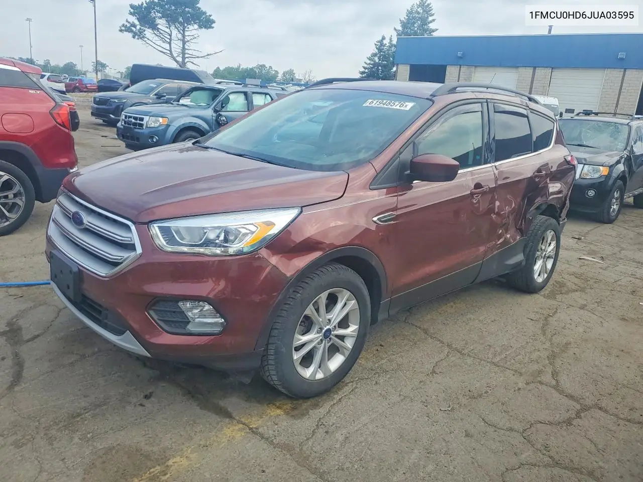 2018 Ford Escape Sel VIN: 1FMCU0HD6JUA03595 Lot: 61948576