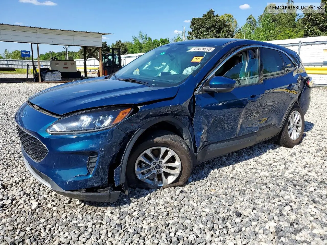 2020 Ford Escape Se VIN: 1FMCU9G63LUC75158 Lot: 49478596