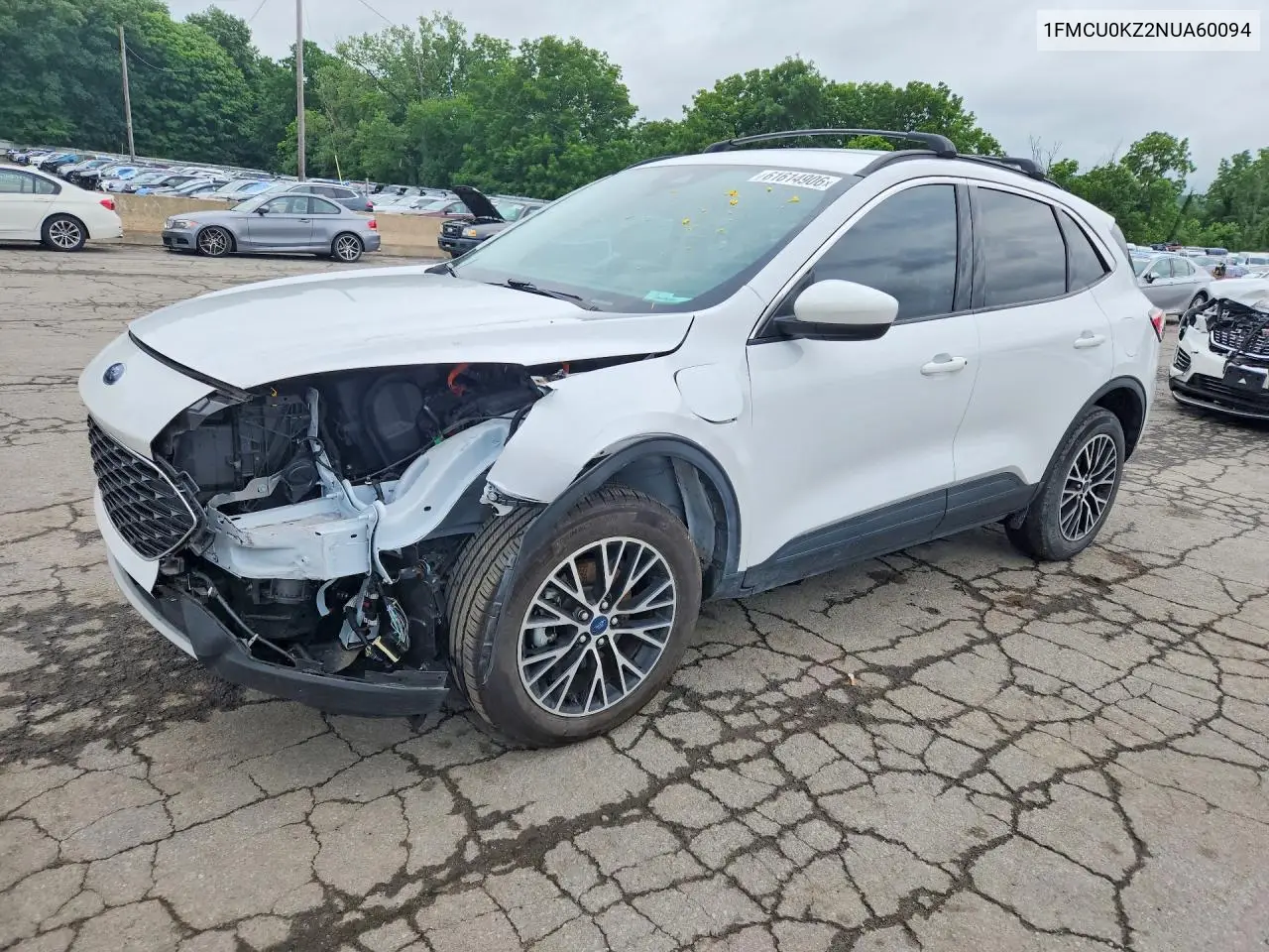 2022 Ford Escape Sel VIN: 1FMCU0KZ2NUA60094 Lot: 61614906