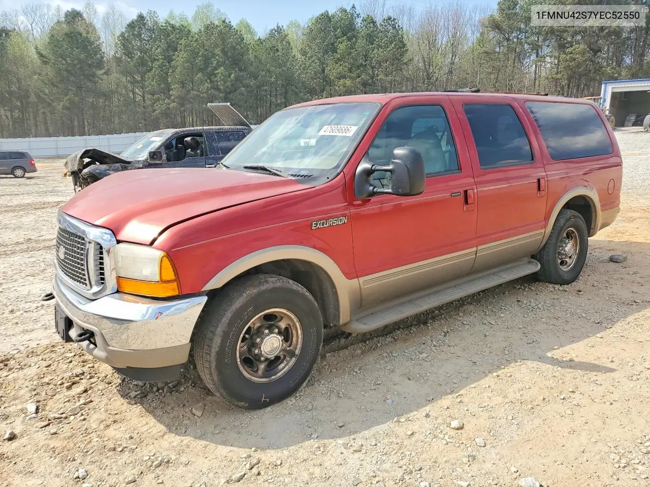 2000 Ford Excursion Limited VIN: 1FMNU42S7YEC52550 Lot: 47609686