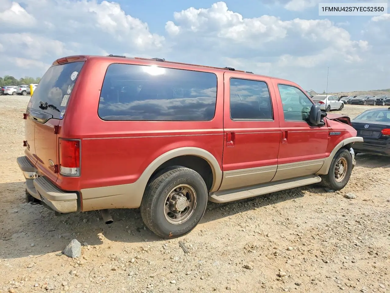 2000 Ford Excursion Limited VIN: 1FMNU42S7YEC52550 Lot: 47609686