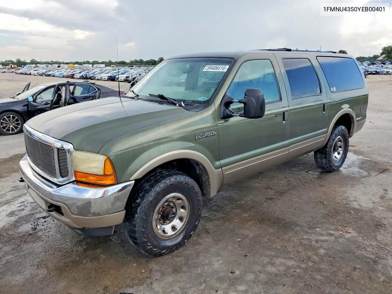 2000 Ford Excursion Limited VIN: 1FMNU43S0YEB00401 Lot: 59406416