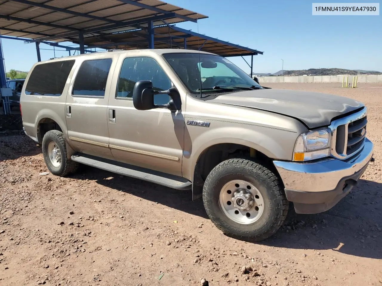 2000 Ford Excursion Xlt VIN: 1FMNU41S9YEA47930 Lot: 81976575