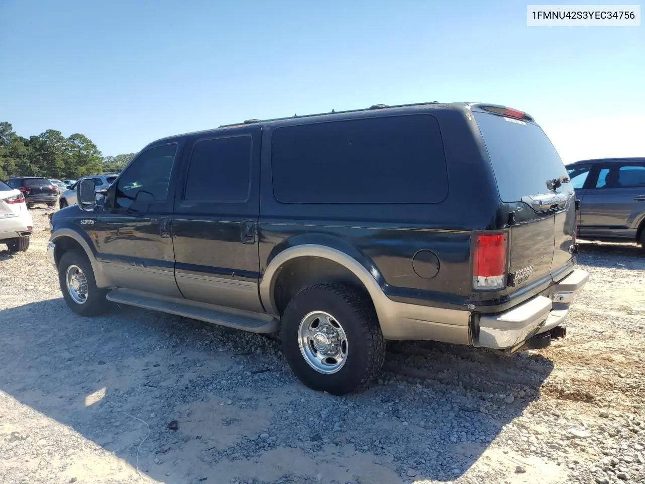 2000 Ford Excursion Limited VIN: 1FMNU42S3YEC34756 Lot: 86308835