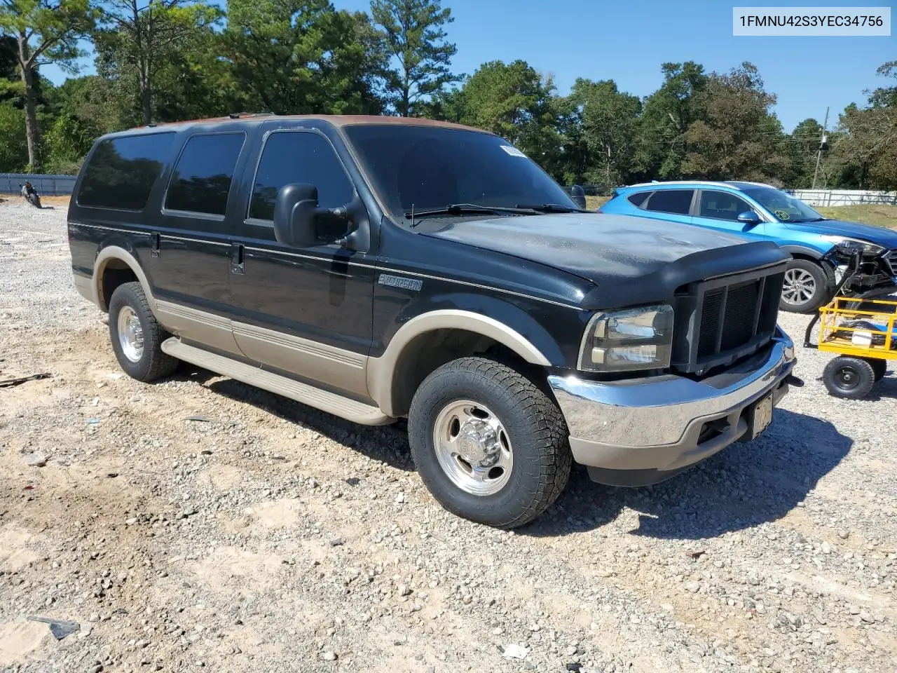 2000 Ford Excursion Limited VIN: 1FMNU42S3YEC34756 Lot: 86308835
