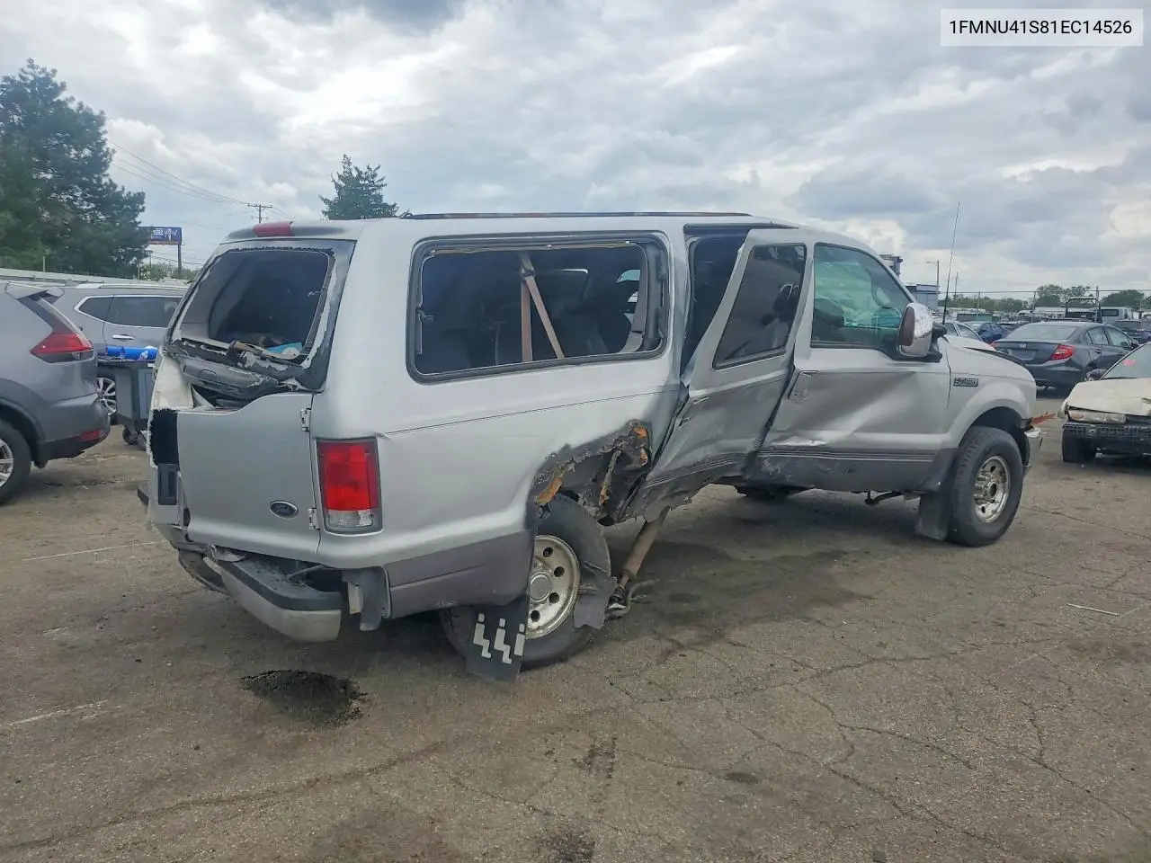2001 Ford Excursion Xlt VIN: 1FMNU41S81EC14526 Lot: 50254156
