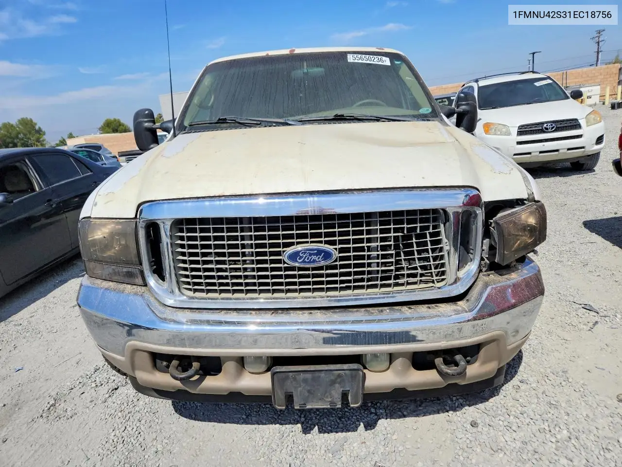 2001 Ford Excursion Limited VIN: 1FMNU42S31EC18756 Lot: 55650236