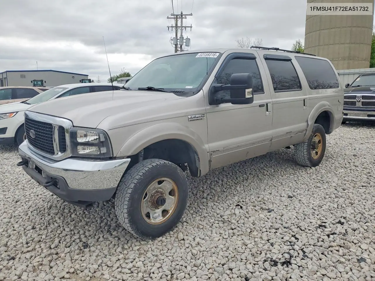 2002 Ford Excursion Xlt VIN: 1FMSU41F72EA51732 Lot: 53159316