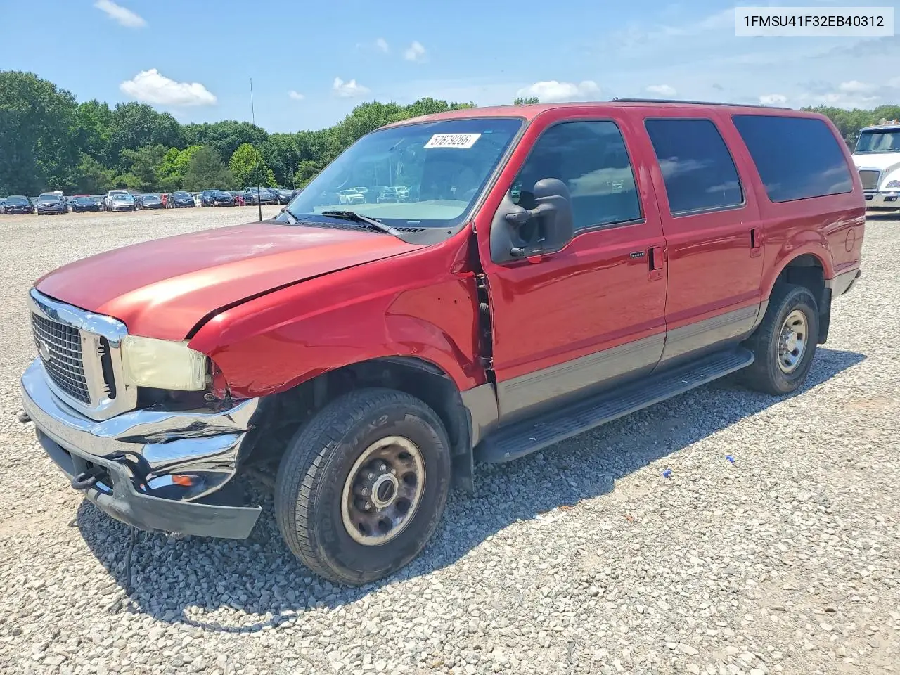 2002 Ford Excursion Xlt VIN: 1FMSU41F32EB40312 Lot: 57679266
