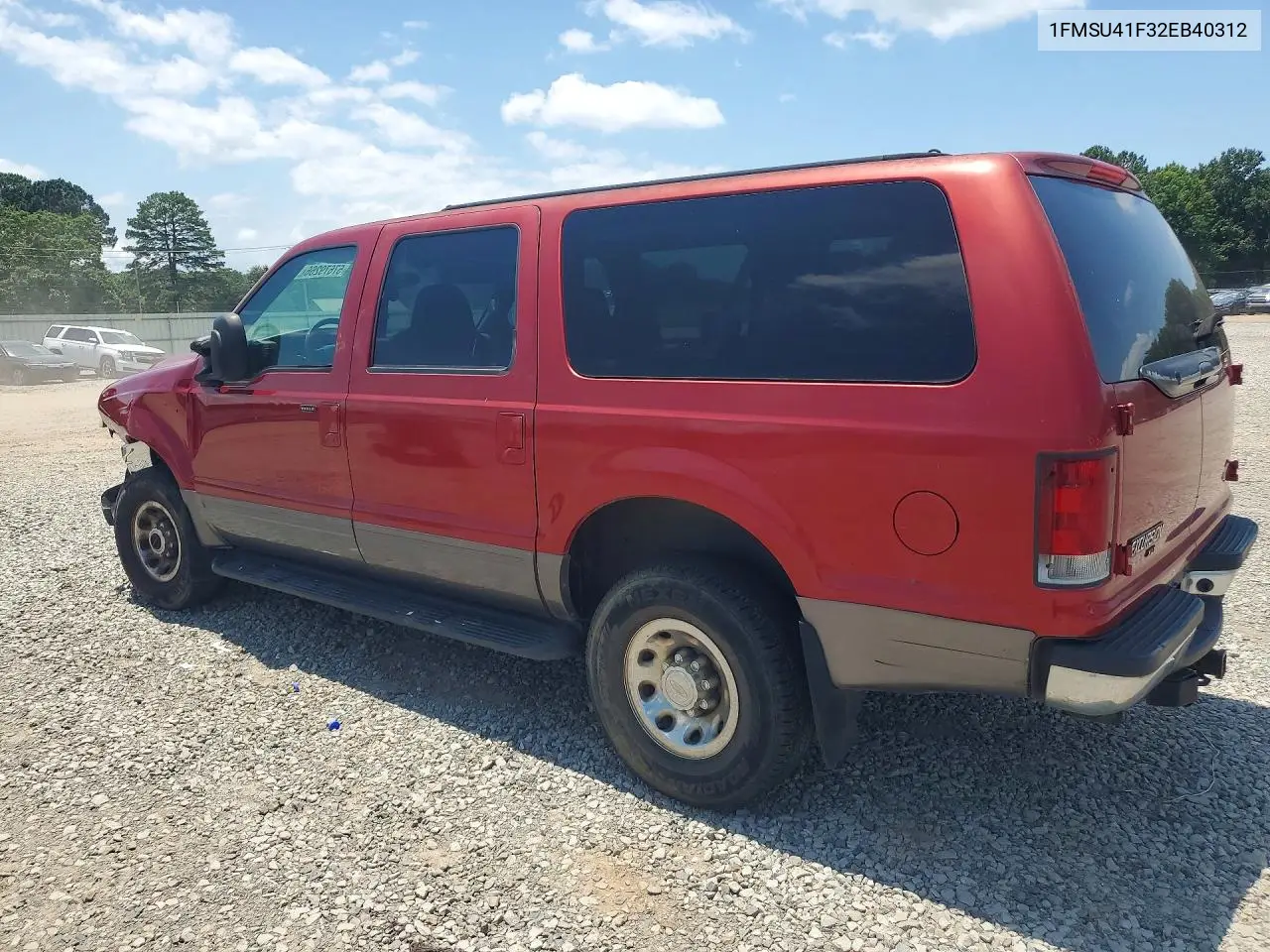 2002 Ford Excursion Xlt VIN: 1FMSU41F32EB40312 Lot: 57679266