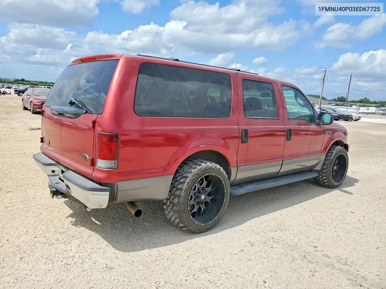 2003 Ford Excursion Xlt VIN: 1FMNU40P03ED67725 Lot: 60590886