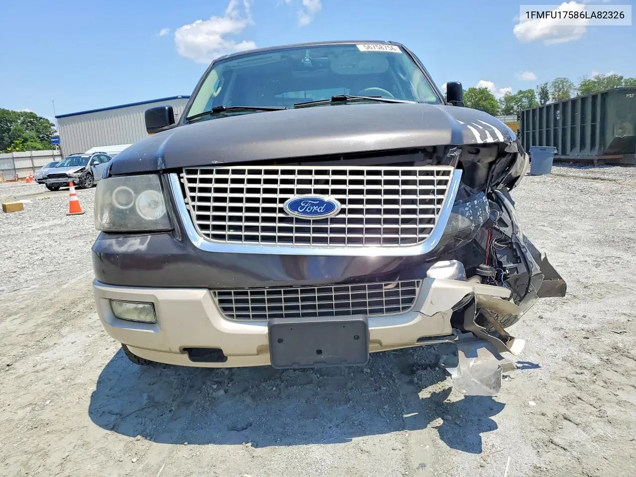 2006 Ford Expedition Eddie Bauer VIN: 1FMFU17586LA82326 Lot: 56758756