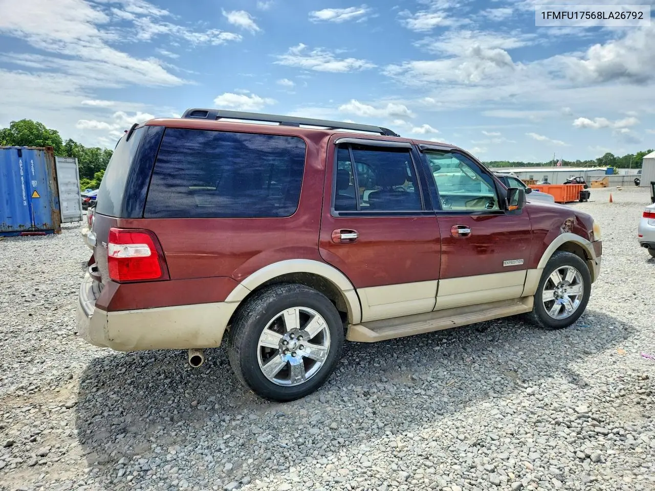 2008 Ford Expedition Eddie Bauer VIN: 1FMFU17568LA26792 Lot: 60435856