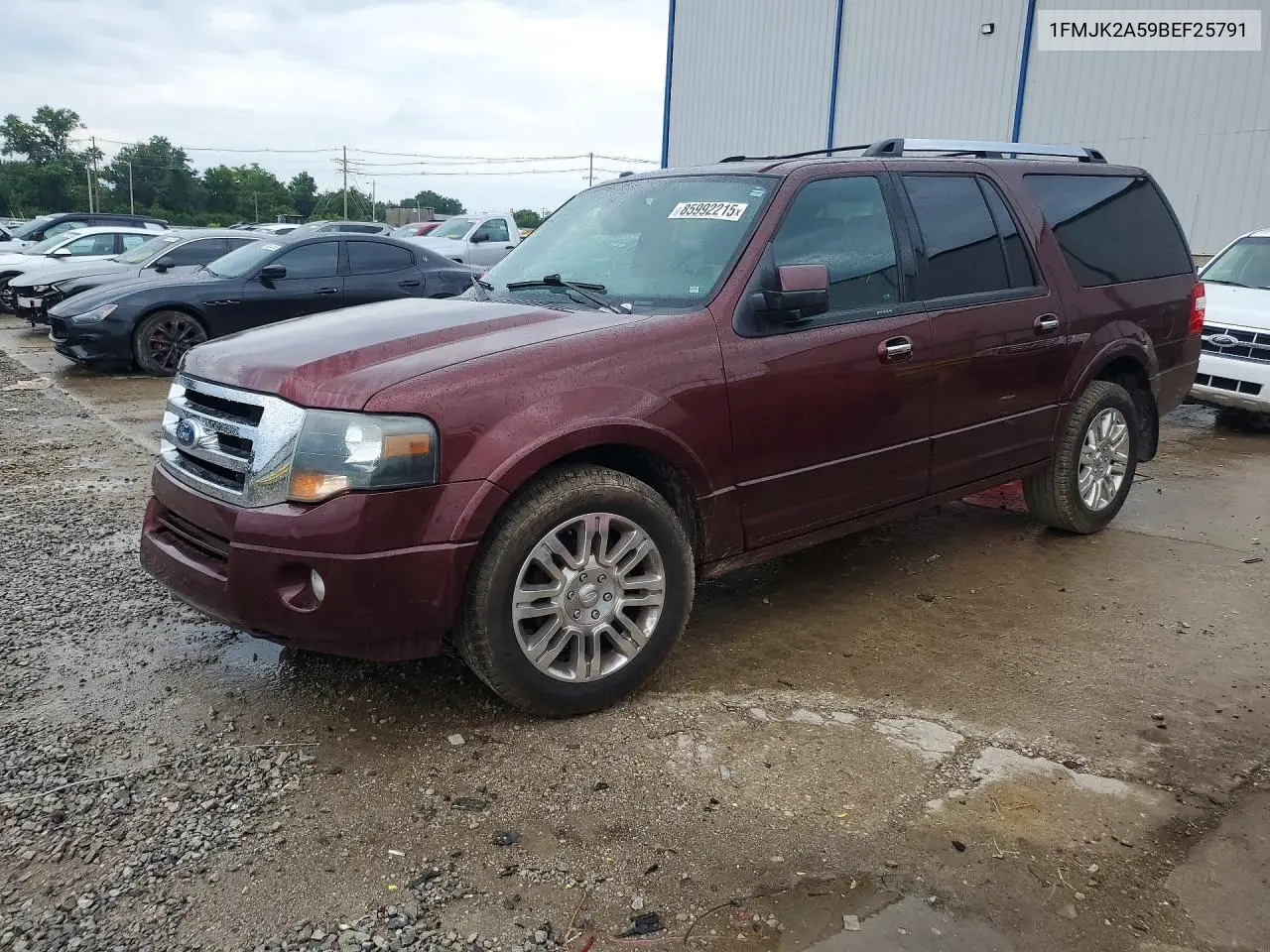 2011 Ford Expedition El Limited VIN: 1FMJK2A59BEF25791 Lot: 85992215
