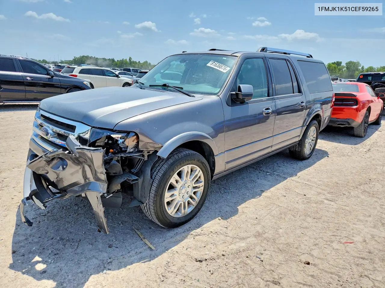 2012 Ford Expedition El Limited VIN: 1FMJK1K51CEF59265 Lot: 61638876