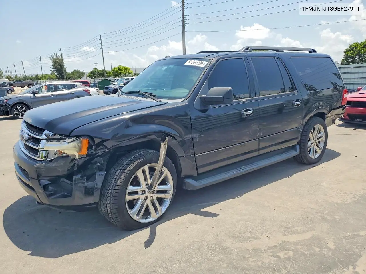 2016 Ford Expedition El Xlt VIN: 1FMJK1JT3GEF27911 Lot: 61899036