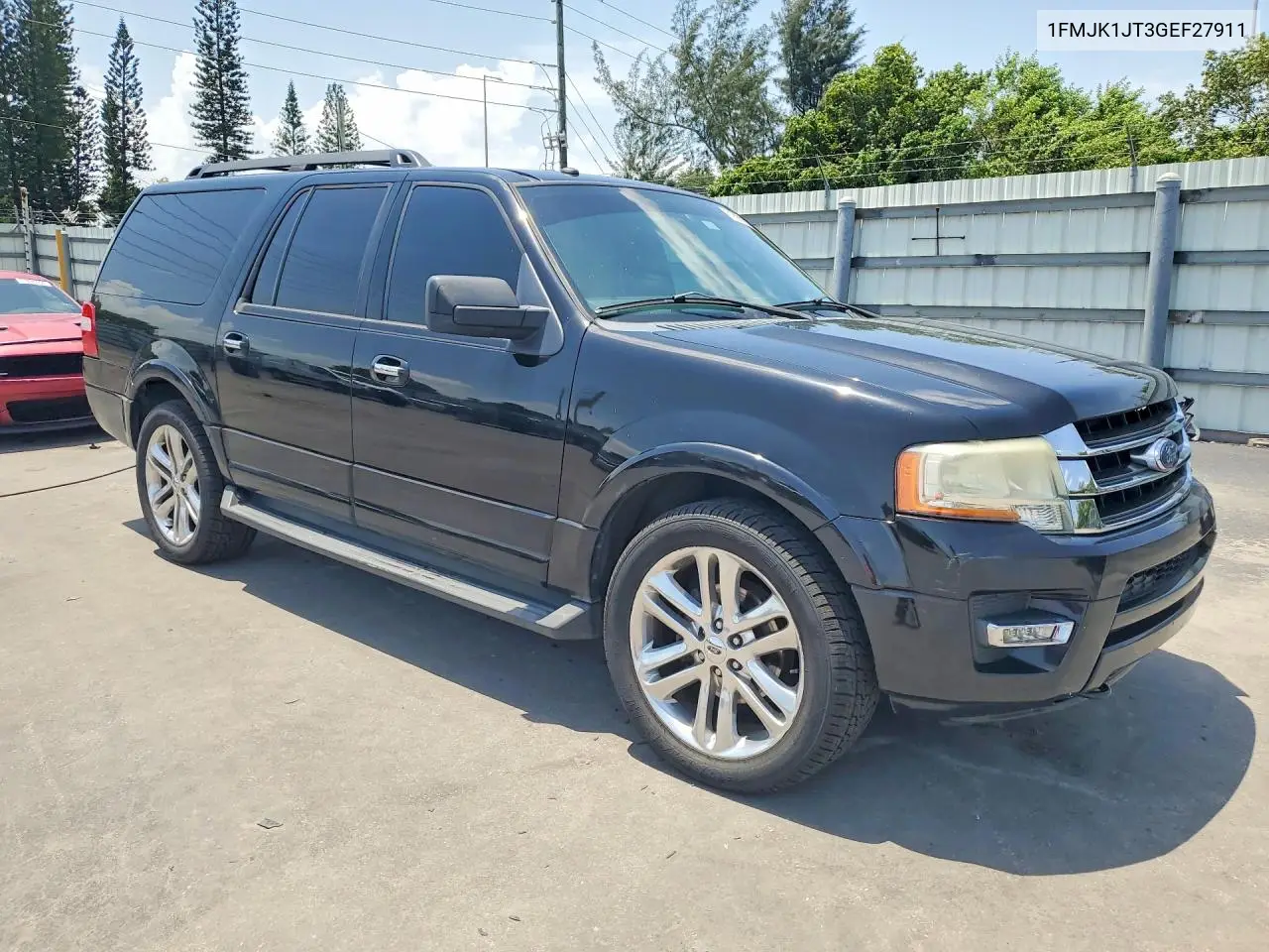 2016 Ford Expedition El Xlt VIN: 1FMJK1JT3GEF27911 Lot: 61899036
