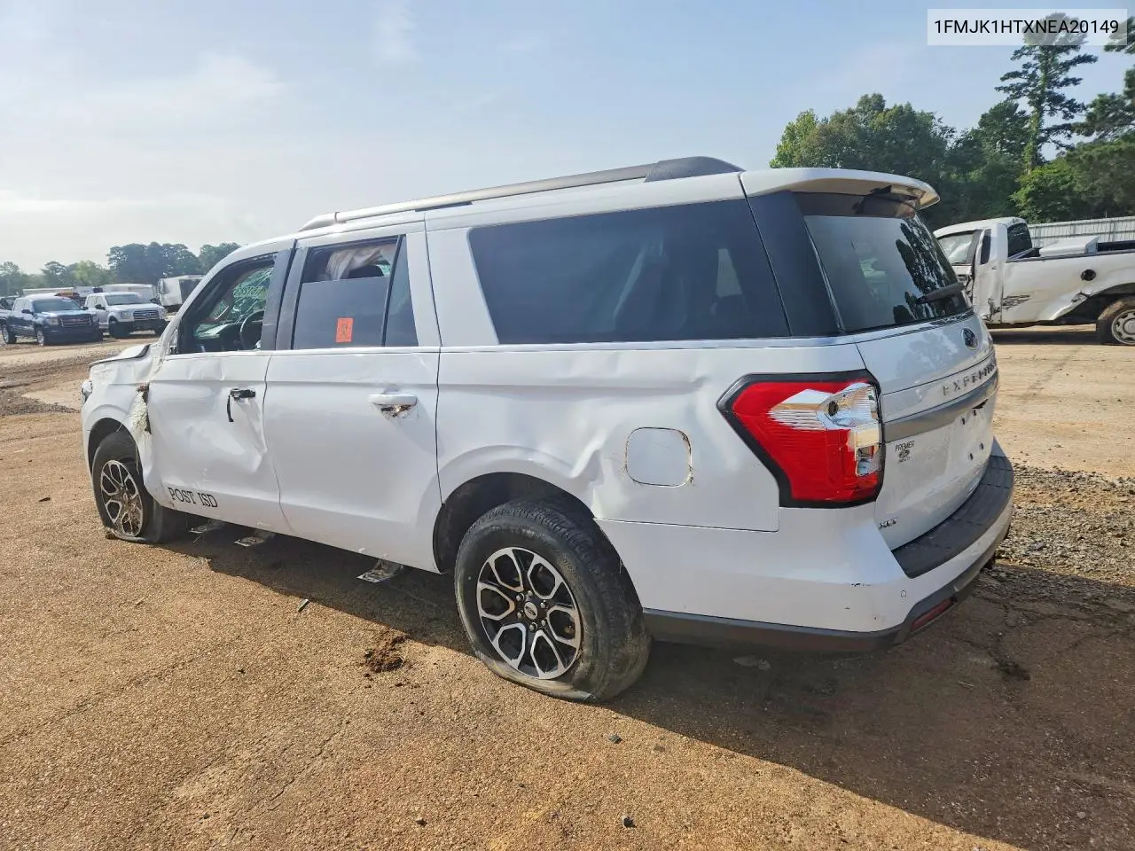 2022 Ford Expedition Max Xlt VIN: 1FMJK1HTXNEA20149 Lot: 61283156