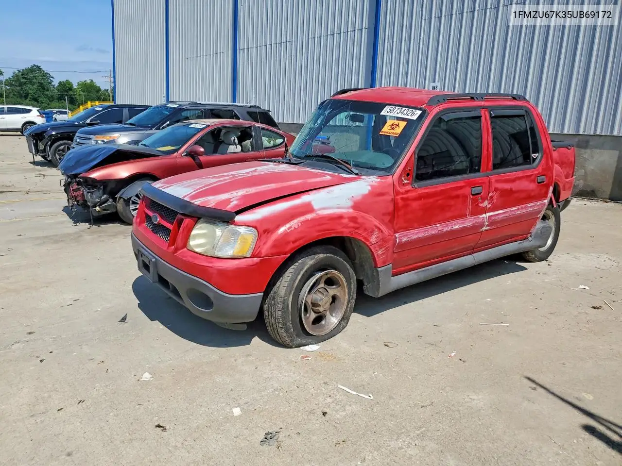 2005 Ford Explorer Sport Trac VIN: 1FMZU67K35UB69172 Lot: 58734326