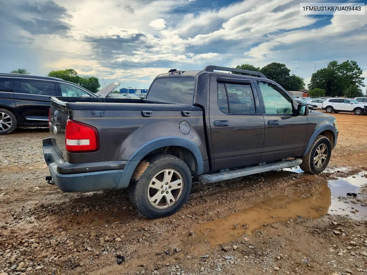 2007 Ford Explorer Sport Trac Xlt VIN: 1FMEU31K87UA09443 Lot: 60982666