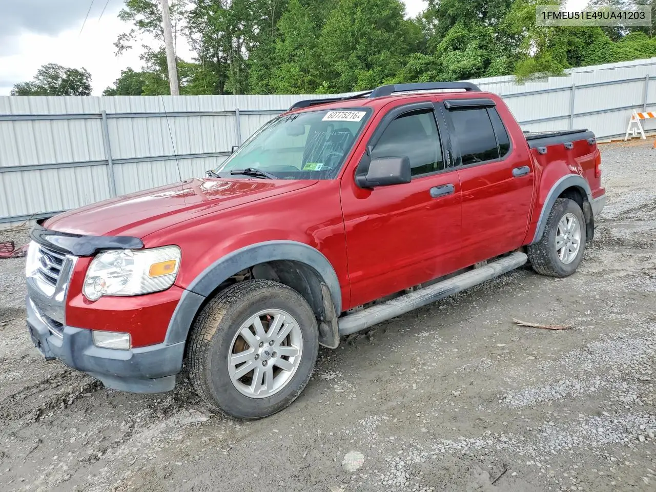 2009 Ford Explorer Sport Trac Xlt VIN: 1FMEU51E49UA41203 Lot: 60775216