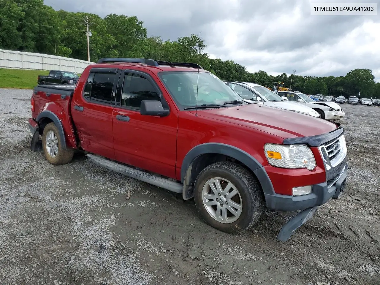 2009 Ford Explorer Sport Trac Xlt VIN: 1FMEU51E49UA41203 Lot: 60775216