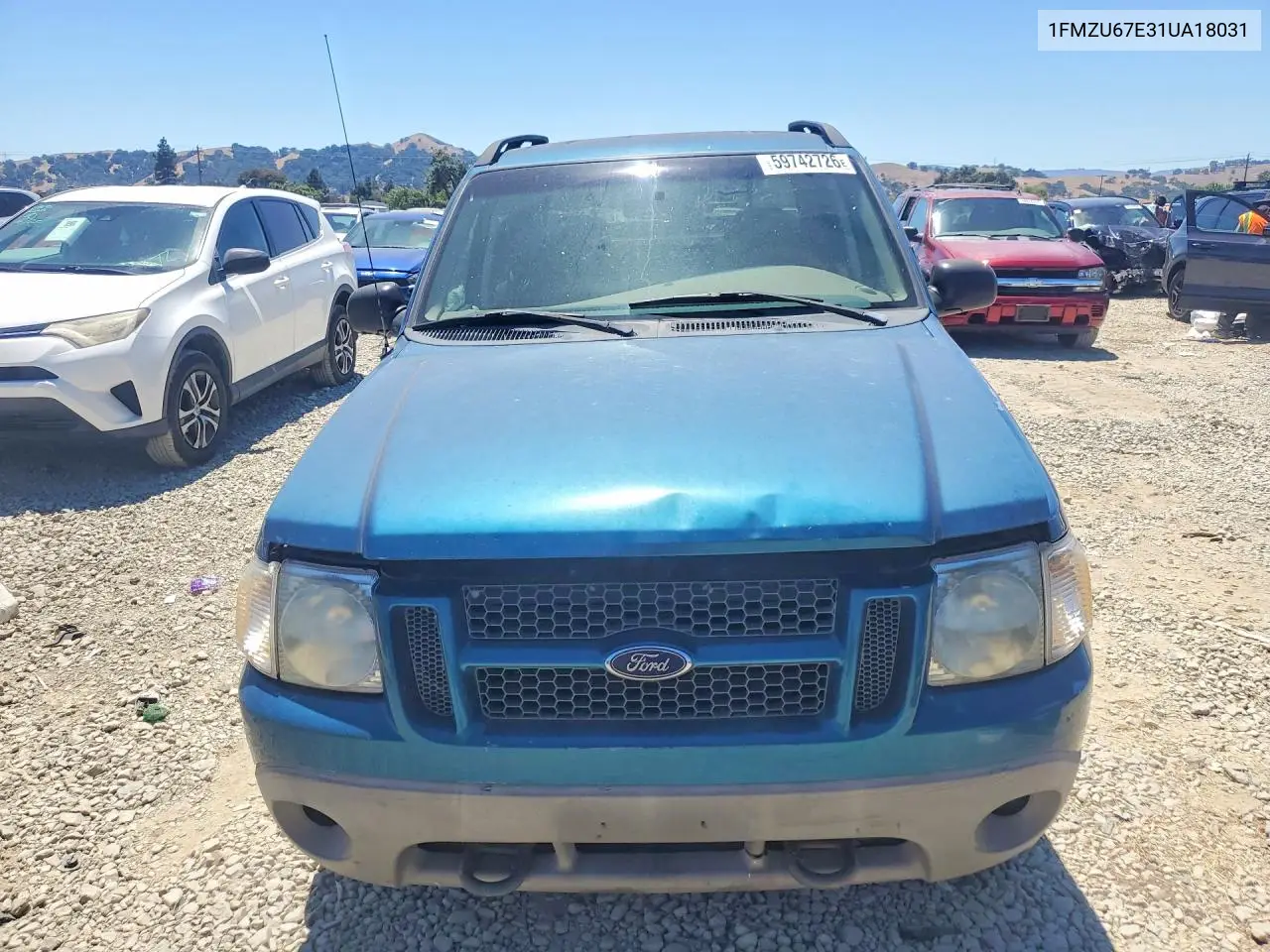 2001 Ford Explorer Sport Trac VIN: 1FMZU67E31UA18031 Lot: 59742726