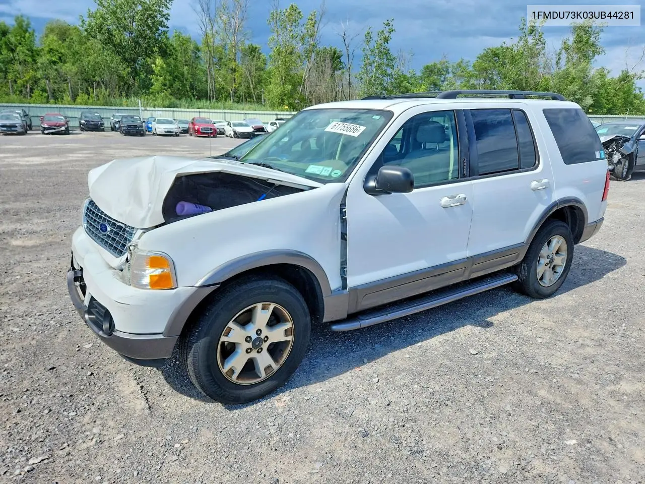 2003 Ford Explorer Xlt VIN: 1FMDU73K03UB44281 Lot: 61755686
