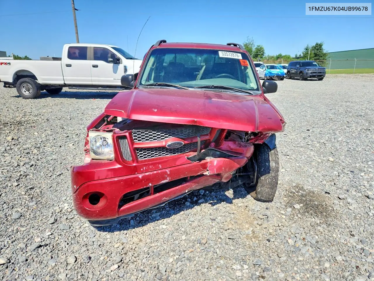 2004 Ford Explorer Sport Trac VIN: 1FMZU67K04UB99678 Lot: 53572876