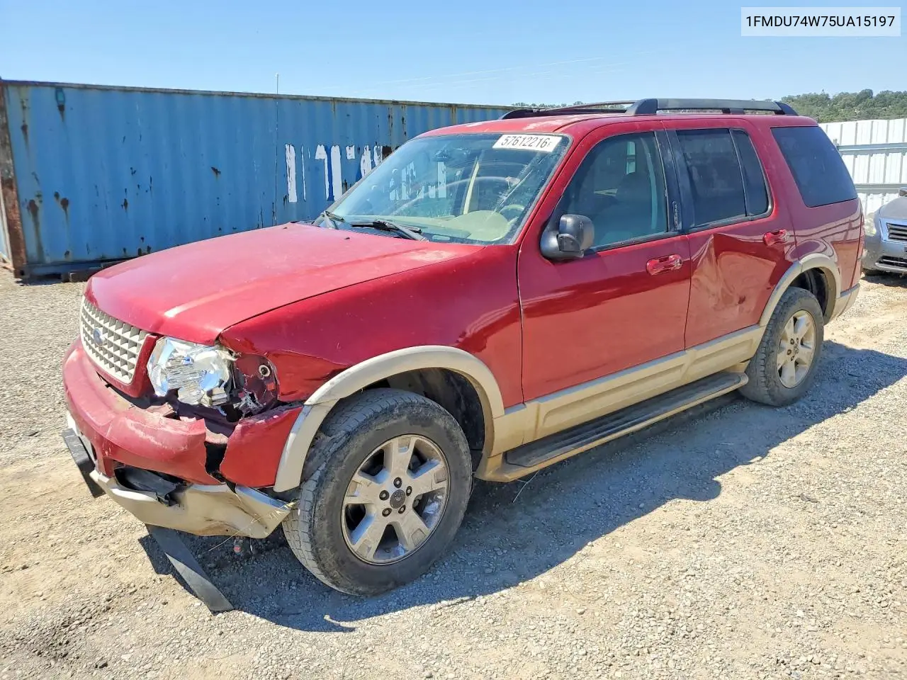 2005 Ford Explorer Eddie Bauer VIN: 1FMDU74W75UA15197 Lot: 57612216