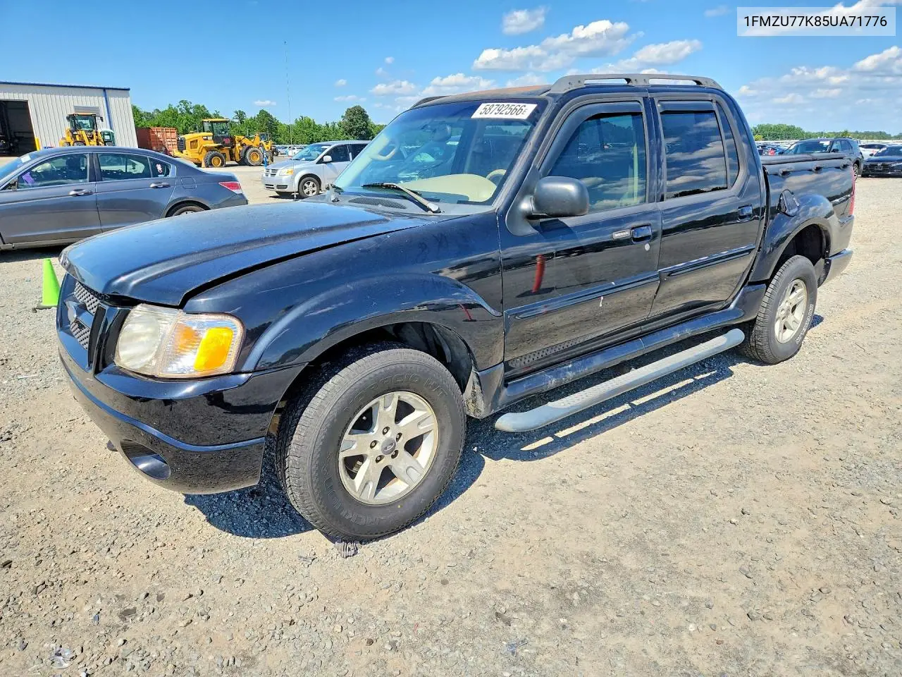 2005 Ford Explorer Sport Trac VIN: 1FMZU77K85UA71776 Lot: 58792566